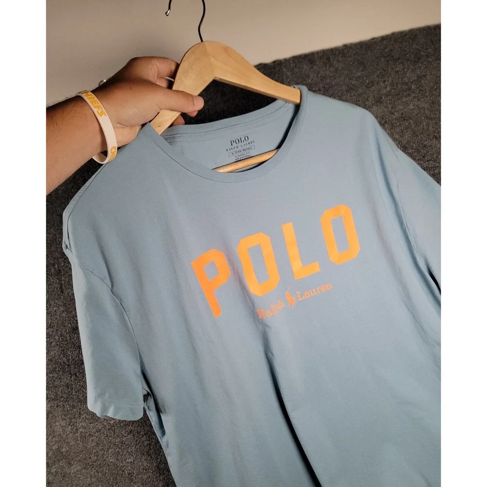 Polo Ralph Lauren Classic Fit Short Sleeve T-Shirt Mens XL Blue Cotton Preppy